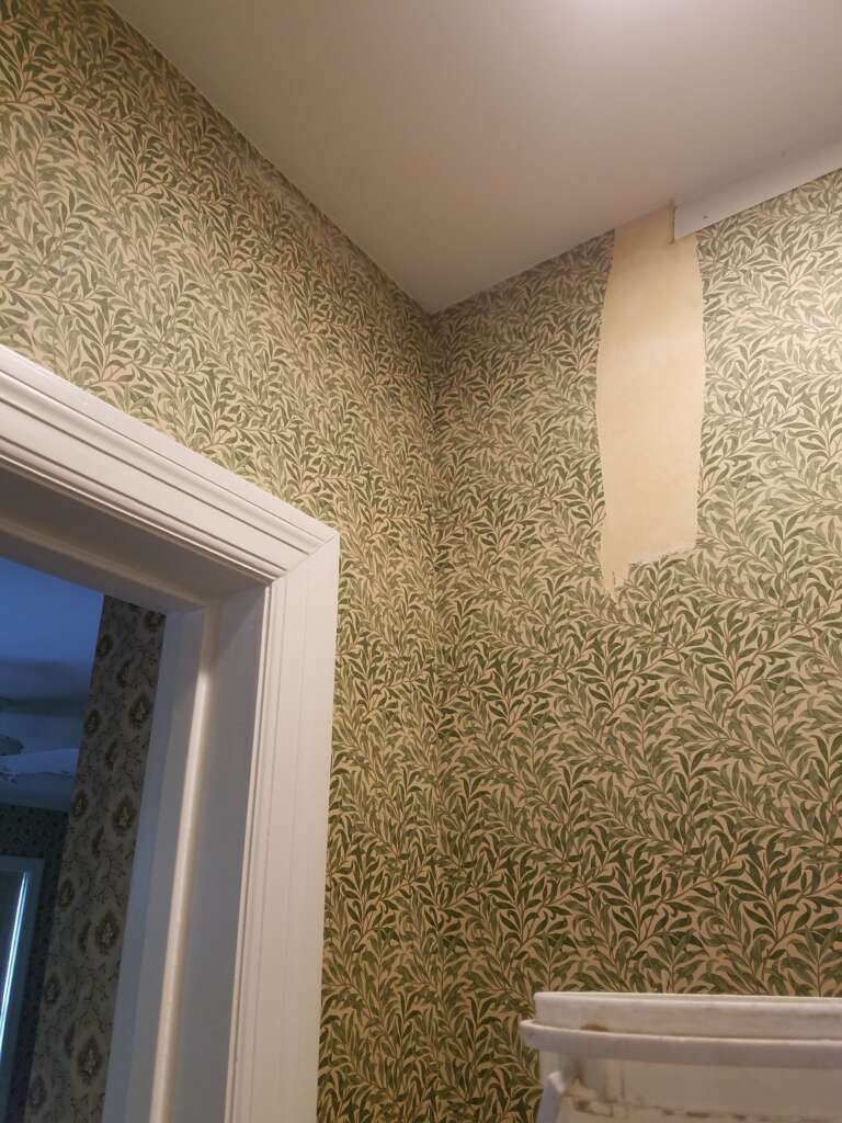 Garish wallpaper in a house