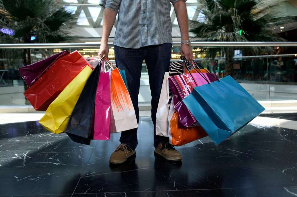 man spending too much